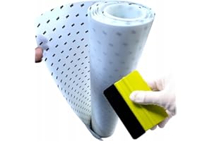 SOLAR SYSTEMS 3M VENTURESHIELD film de protection pour moto, vélo et voiture + raclette - film adhésif pour meubles - nappe transparente - film transparent pour meubles - épais - 30x100cm