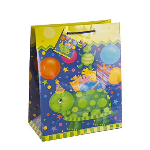 TSI 86314 Geschenkbeutel Tierparty, 12er Packung, Größe: Groß (32 x 26 x 13,5 cm) - 3