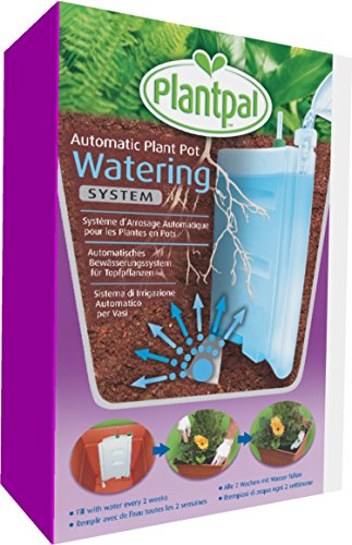 Regador automático de Plantpal, convierte a cualquier maceta en una que riega a la planta por sí misma, sistema de riego automático, para vacaciones (para exteriores, medio)., 34 x 22