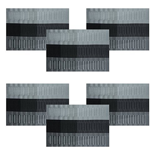 Kompatible-Tischlufer-UArtlines-1-Stck-Exquisite-PVC-Tischlufer-fr-Tisch-Wrmedmmung-Fleck-bestndige-gewebte-Vinyl-Tischlufer-30x180cm-Tischlufer-grau-schwarz