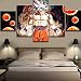 Produktbild QJXX 5 Panel Moderne Super Saiyajin Leinwanddrucke Wandkunst Dragon Ball Gemälde Artwork Home Decor Bild Für Jungen Zimmer,B,20×35Cm×2+20×45Cm×2+20×55Cm×1
