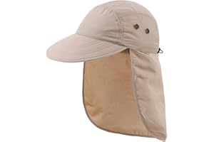Magracy Men's Summer UPF 50+ Fishing Cap with Neck Flap Sun Protection Cap