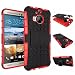 Produktbild HTC ONE M9+ (M9 PLUS) Case DRUnKQUEEn Heavy Duty Rugged Hybrid Armor Dual Layer Hard Shell Tire Tread Grenade Grip Combat Tyre Textured Cover with Kickstand