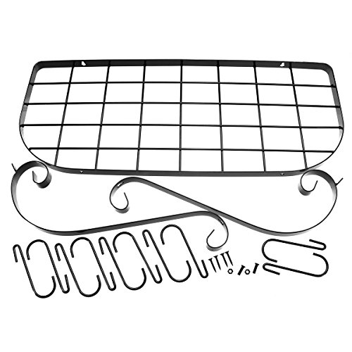 KINGSO-Kchen-Hngeleiste-Kchenregal-Kchenwand-Topf-Rack-Topfhalter-mit-10-Haken