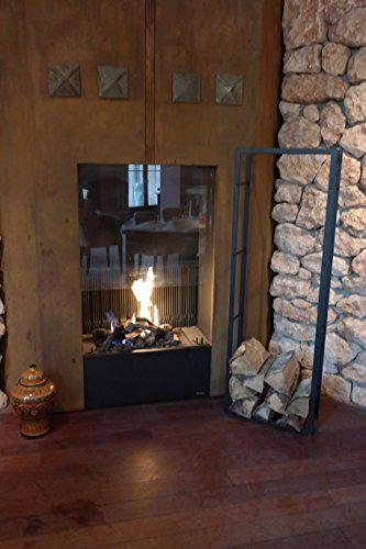 XXL Kaminholzregal Metall 150cm Kaminholzständer Holz-Korb Regal Kaminholzhalter - 4