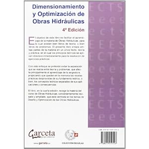 Dimensionamiento y Optimización de Obras Hidráulicas. 4ª edición