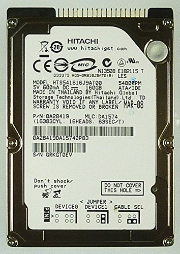 Preisvergleich Produktbild 160GB HDD Hitachi HTS541616J9AT00 für Notebooks IDE ID10802