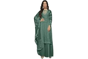 shopNstyle Ready to Wear Damen Indischer/Pakistanischer Stil Hochzeitsmode Designer Palazzo Straight Salwar Anzug für Damen