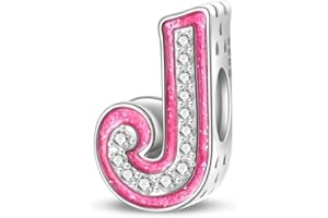 TINSLO A-Z Alfabeto Charms Abalorios Colgante para mujer, plata de ley 925, compatible con pulseras y collares Pandora, compatible con pulseras europeas para mujeres y niñas PAC1236