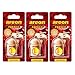 Produktbild Areon Fresco Auto Duft Apfel Apple Autoduft Flasche Glas Duftflakon Parfüm Flakon Holz Lufterfrischer Aufhängen Hängend Anhänger Spiegel Rot Geruch Erfrischer 4ml 3D ( Pack x 3 )