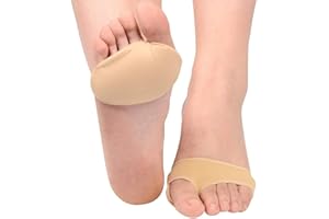 BDEPSTR 1 Paar Mittelfußpolster, Vorfußpolster Wiederverwendbares Ballenpolster Vorfuß für Damen, atmungsaktivem Lycra-Gewebe, Fußüberzug zur Schmerz- und Druckentlastung