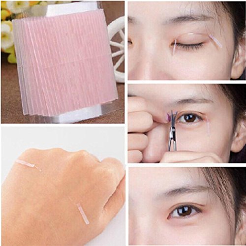 VENMO 5 Sheets 230 PCS Pink Invisible Fiber Double Side Adhesive Eyelid Tape Stickers