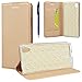 Produktbild Yokata Sony Xperia XA1 Hülle Leder Flip Wallet Case Ledertasche mit Kartenfach Ständer Halter Standfunktion Magnet und Weich Silikon Handyhülle Ultra Dünn Slim Handy Etui Automatisch Schutzhülle Protective Cover für Sony Xperia XA1 (5 Zoll) Schale (1x Kapazitive Feder) - Gold
