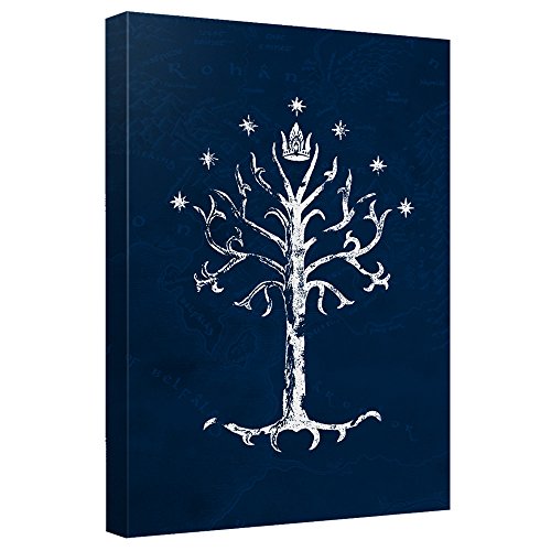 Lord of The Rings Tree of Gondor Canvas Wall Art with Back Board