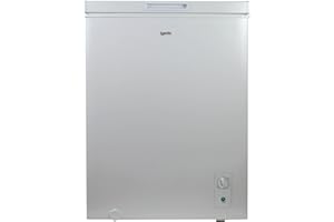 Igenix IGCF0150W Freestanding Chest Freezer 142 Litre Capacity with Freezer Basket, Suitable for Outbuildings and Garages, White