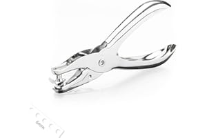 IKadiya Einzellochstanze, 6mm Rundloch Lochzange, Metall Stanzzange, für Papier, Fotos, Grußkarten, Karten