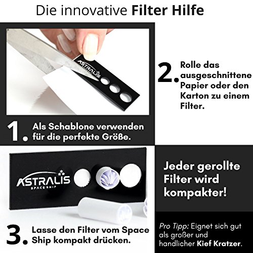 ASTRALIS Black Hole erstklassiger Grinder Ø63mm für Gewürz- und Tabak-Waren | Mit exklusivem Space Ship | Große Kräutermühle zermahlt und zerkleinert Kräuter / Gras | Aluminium crusher mit Deckel und kraftvollem Magnet, scharfen Mahlzähne, feines Pollensieb und Auffangschale 4 Teile (Schwarz) - 3