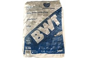 YFCACT BWT Perla TABS Regenerierendes Salz 25 kg, 99,9% Reinheit, Inkl. Sanvo Multi-Purpose Tuch, Pool & Spa Wasserbehandlung