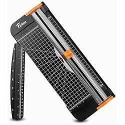 Firbon cortadora de papel titanio 12 inch A4 cortador con automático Seguridad Safeguard (negro)