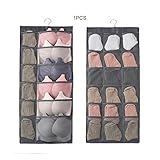 1: Durable double-sided hanging pocket organizer is made of environmental and breathable fabric that suitable for infant items, such as diaper, bib, wipe, socks, small blankets, swaddles, small clothes, you can quickly identify stuff through clear pockets closet organizer, saving you time from blind searching;