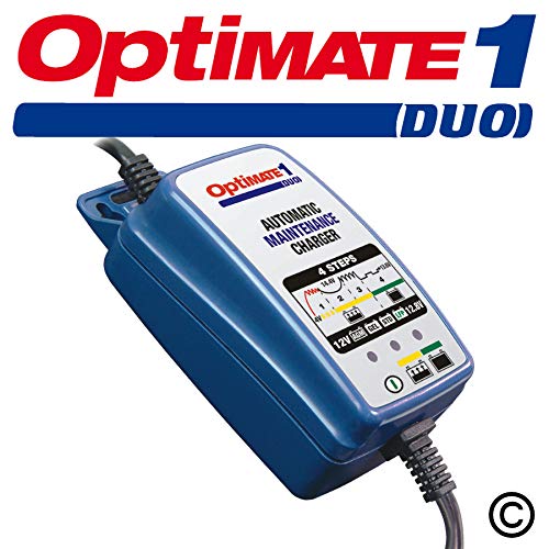 Optimate 1 Duo - Cargador de batería automático de 12 V de Litio y ácido de Plomo para Motocicleta