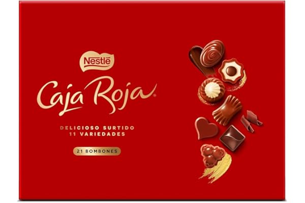 NESTLÉ Caja Roja Bombones de Chocolate con leche estuche, 198g