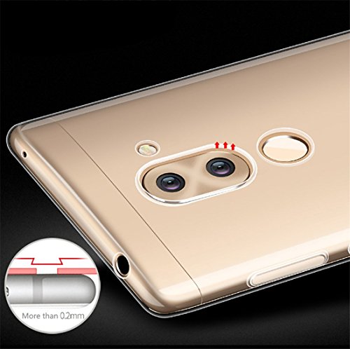 Honor 6X Hülle, Angozo TPU Silikon Schutzhülle Klar Transparent Handyhülle Durchsichtige Weich Case für Huawei Honor 6X - 5