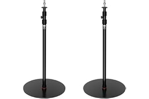 IFOOTAGE Cobra 2 RB-A400 Monopié Profesional para Cámara de Aluminio,Monopié de Estudio,Base Pesada y Altura Ajustable,Soporte de Suelo,Soporte de Luz,Diámetro de la Base:40cm/2pcs