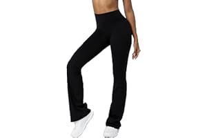 BSLVWG Pantalones de Yoga en Forma de Botas para Mujeres, Pantalones de Cintura Alta y piernas Anchas y Pantalones de piernas Anchas