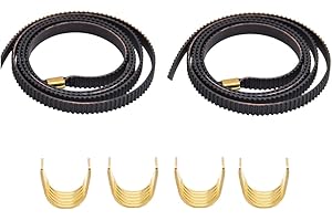HysiPrui 2pcs rutschfester Antrieb Zahnriemen Gummi 2GT-6mm Länge 1050mm (muss geschnitten werden) für X-Achse (974mm) + Y-Achse (946mm) Nur für Elegoo Neptune 4 Plus, mit 4pcs Kupfer Schnallen
