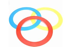 Tomantery PP Jonglering Kastring Set, 3 Färger med 18 Cm Innerdiameter | Akrobatikkastring, flexibelt PP-material för utomhusjonglering, handträning, 3-delat set