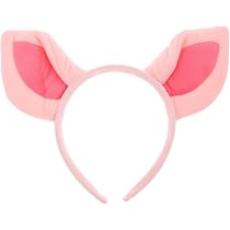 Süßes Schweineohr-Stirnband – Rosa Plüsch, Für Cosplay, Halloween & Partys