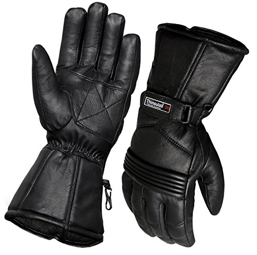 Thermal Motorbike Motorcycle Leather Gloves Waterproof Protection Winter Summer (S)