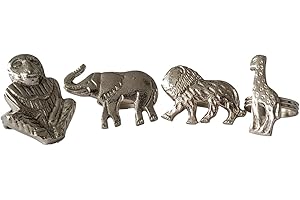 YOUR CASTLE Set de 4 servilleteros con Diferentes Motivos de Animales, 7x4,5x4,5 cm.