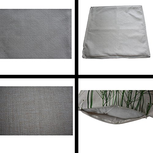 MStar Frühling Grün gedruckt Muster Kissenbezug 45X45cm Leinen-Baumwoll atmungsaktiv Kissenhülle Kopfkissenbezug - 4