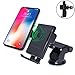 Produktbild Schnelles drahtloses Ladegerät Qi-Ladestation, Lüftung Saugnapf Autohalterung 360 Grad drehbar Handy-Ladegerät für iPhone 8/8 Plus/X/Samsung Galaxy S8/S8 +/S7/S7 Edge/Note5/S6 Edge (Drahtlos-Ladegerät, Schwarz)