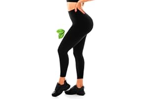 SINOPHANT Recycelt hohe Taille Leggings für Frauen, schwarz Bauch Kontrolle Leggings für Workout Gym Yoga