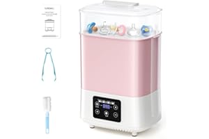 ZYNCOVE 4-in-1Sterilisator für Babyflaschen mit Trocknerfunktion,Große Kapazität flaschen Baby Sterilisator -Sterilisiert Trocknet & Heiz Speisenwärmer für 8 Fläschchen 99,99% Sterilisation