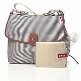 Babymel BM901 Wickeltasche Satchel, Blau Stripe - 2