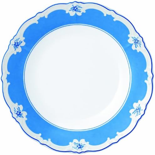 Hutschenreuther Baronesse Rimmed Dinner Plate, Estelle Blue, Porcelain, 25 cm, 10025
