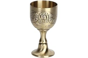 HZTYYIER Copa de Vino Europea en Relieve de Metal Vintage Copa de Vino Arte Decoración Artesanal Adornos para el Hogar