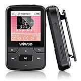 Wiwoo Lecteur MP3 Clip Sport 16 Go avec Bluetooth 4.0, Lecteur de Musique Audio numérique avec Radio FM Enregistreur Vocal Enregistreur FM Stockage Extensible jusqu'à 128 Go