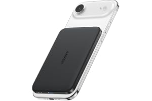 Anker Nano Power Bank, Ultra-Slim 5,000mAh Magnetic Battery Pack, Qi2 Certified 15W Max Ultra-Fast MagSafe-Compatible Portable Charger, PD 20W, Ergonomic Design, For iPhone 17/16/15/14/13 Only(Black)