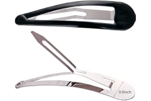 LONEEDY, fermaglio grande per capelli, chiusura a scatto, in metallo con vernice cotta, lungo 8,9 cm, antiscivolo, per donne e ragazze, confezione da 10
