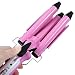 Segolike Magic Hair Curling Ceramic Iron 3 Triple Barrels Clamp Wave Curler EU Plug Pink - 22mm RS.1320.00