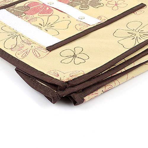 LAGUTE Hängeaufbewahrung Ordnungssystem Hängeregal Hängeschrank Hängeorganizer Organizer, atmungsaktives Vlies (4 Fächer 26*26*78 cm) - 5