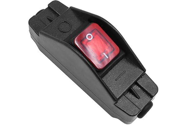 Tiardey 16A robust in-line sladd, stor ström inline på/av strömbrytare med röd LED-skruvterminal