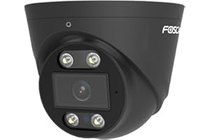 Foscam Zewnętrzna kamera kopułkowa IP 5 MP PoE z lampkami świetlnymi i syreną T5EP czarna