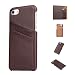 Produktbild Foxriver Apple iPhone 7 Plus Lederhülle braun mit Geschenkbox, Ledercase mit 2 Kartenfächern, schlanke Schutzhülle aus 100% Rindsleder, inklusive hochwertiger Geschenkbox und Lederbeutel