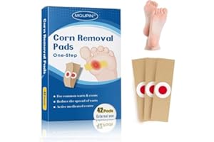 MQUPIN Podkładki do usuwania kukurydzy, usuwania brodawek, łatka do usuwania kukurydzy, 24 szt. podkładek do usuwania kukurydzy, usuwanie kukurydzy, łagodzi ból kukurydzy i pielęgnacja stóp, plastry kukurydziane z otworem na stopy, ręce, palce